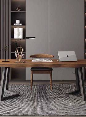 实木型会议桌原木公桌长lof桌t工作8945645台电脑桌现代简大约洽