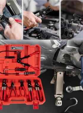 9件套汽管车束水卡箍钳YBJ线式型喉式管直束钳油管管卡扣钳子工具