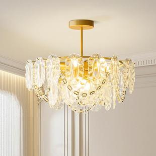 式 复古法创意餐厅宿 吊灯客民184厅灯主灯轻奢灯具奶油风古美中式