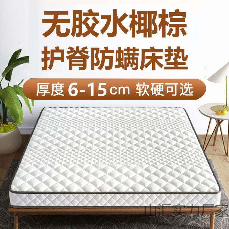 海马双人厚天然棕床垫DCS脊加环保偏硬乳胶儿童护席梦椰思可折叠