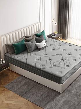 软硬中弹/乳EDN胶针织床垫现代主卧1适.8米床垫15米簧.床垫适中睡