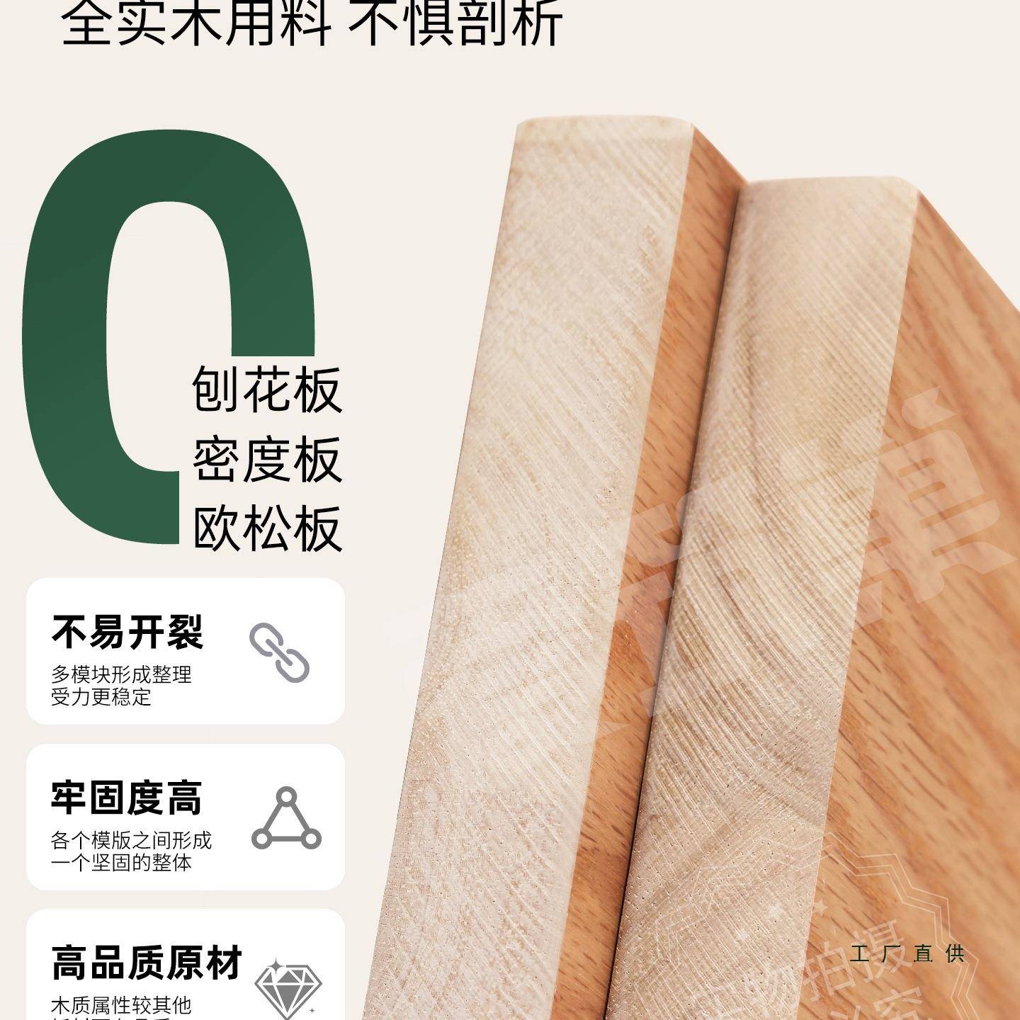 全RVP实木床现代简约原橡木床18.米双人架床卧室用床1.5米木风单