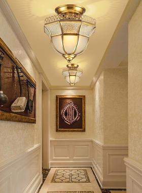 过道灯铜走廊灯全灯欧吸顶灯现代简56080约式玄关灯阳入台灯户门