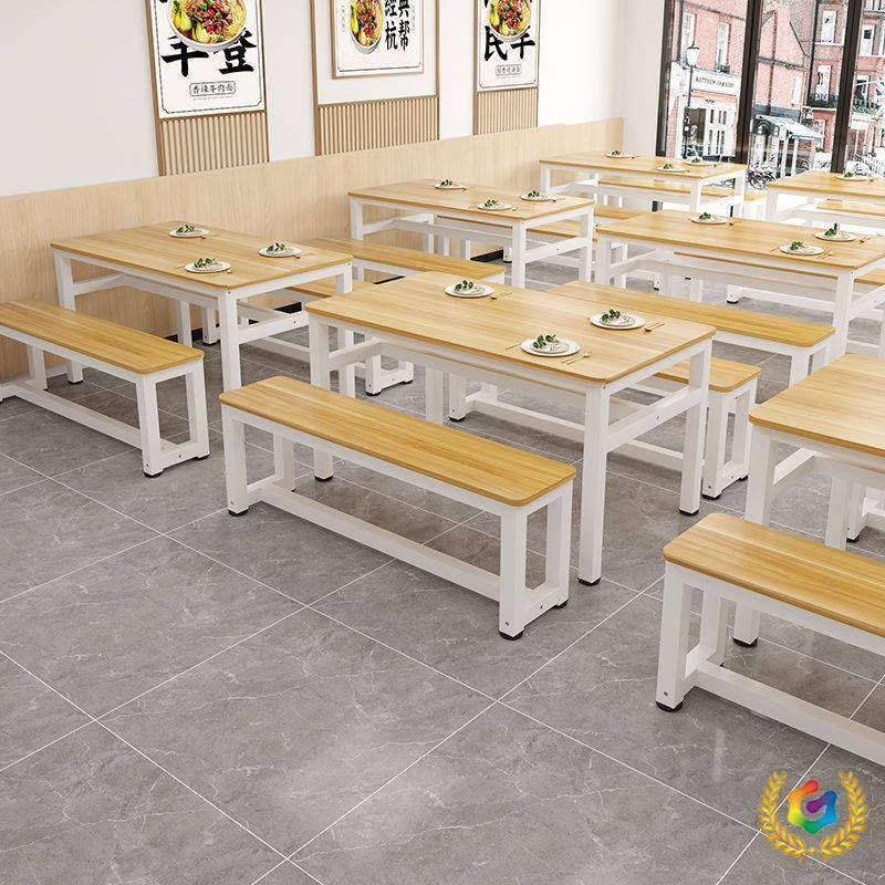 餐桌用餐饮店条餐桌长桌子餐长商方形快DFDG5423桌椅食堂公司长凳图片