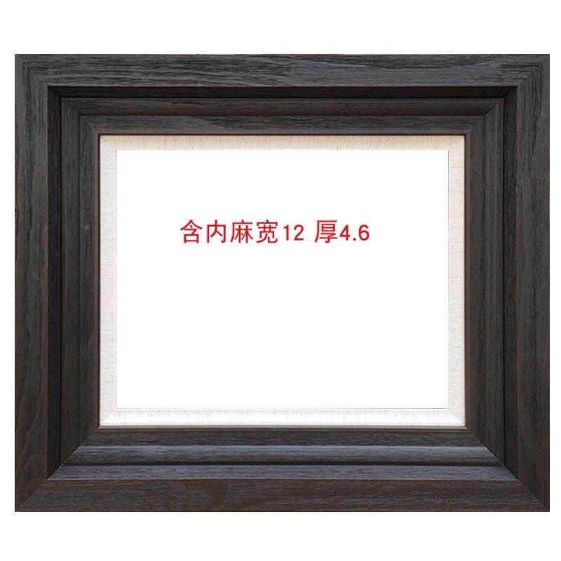 复古旧实木油画框框装画t$*&fgsd素裱做照片油画水彩描挂墙