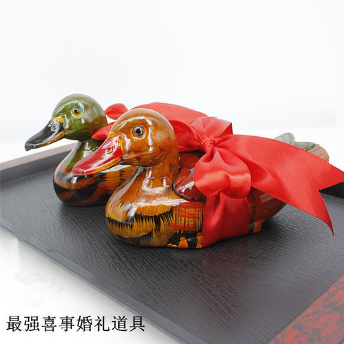 奠雁礼托盘中式周制汉式婚礼舒雁大雁道具婚庆礼仪用品签到摆件