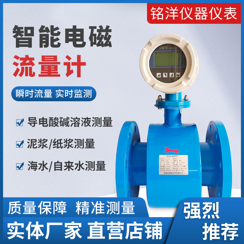 分体式电磁流量计一体智能污水液体水管道电子数显流量表DN80/100