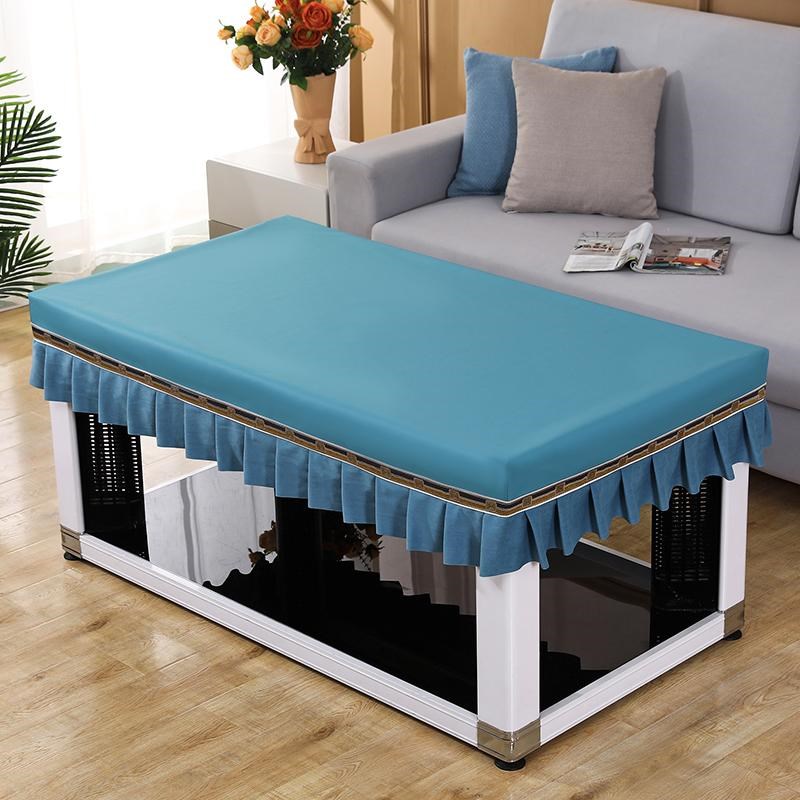 免洗防水防油防尘防烫桌布长方形茶几防水烤火罩取暖桌皮罩加厚