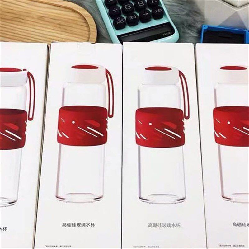 HW韩式赠品水杯杯礼品便携时尚钢化高硼硅玻璃家用大容量