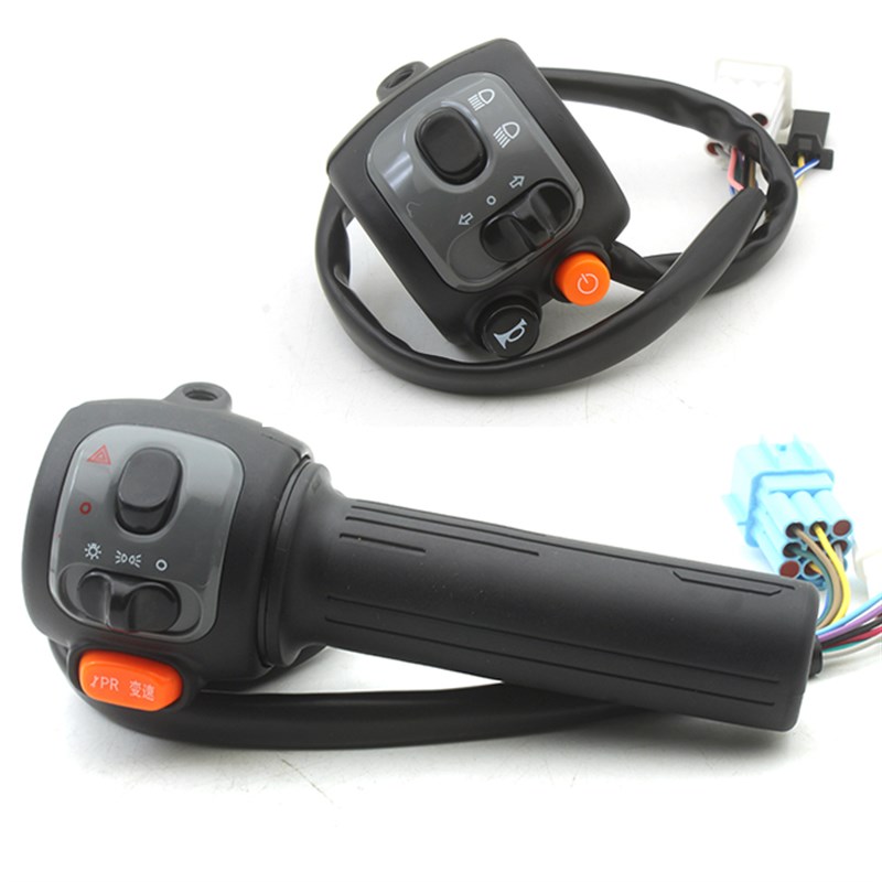 适用于赛鸽电动车黑骑士组合开关总成A10转把大灯/喇叭转向/启动