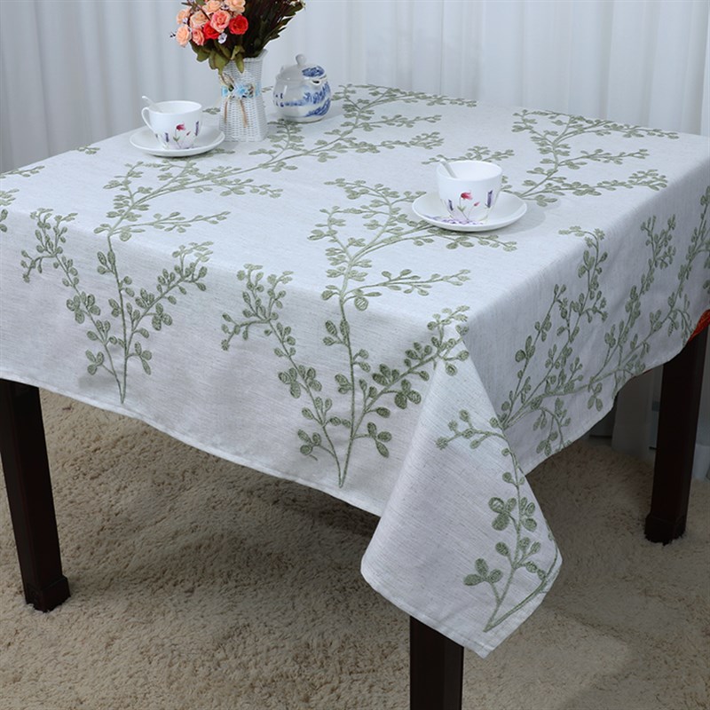 中式餐桌桌旗亚麻方桌布防水防油茶几布艺桌垫隔热垫台布定制