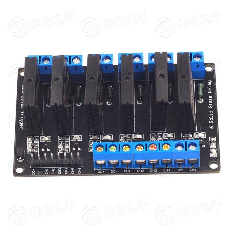 HY-M282 路固态继电器模块高低电平触发3V5VV2V负载V0V2