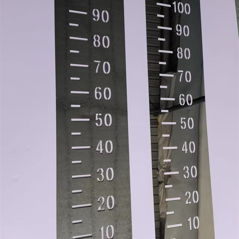 不锈钢镂空喷漆模板立定跳远体育三米尺喷字数字刻度身高水位标尺