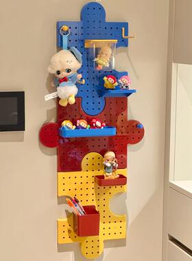 ?上壁挂免打孔洞洞板置架学生墙宿舍卧物Fh(x}$%p室型笔筒造收纳