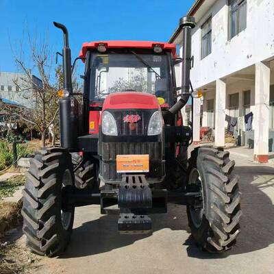 东方红四轮机拉机L机X904农拖用拖拉水旱两用大桥四驱6旋耕犁地机