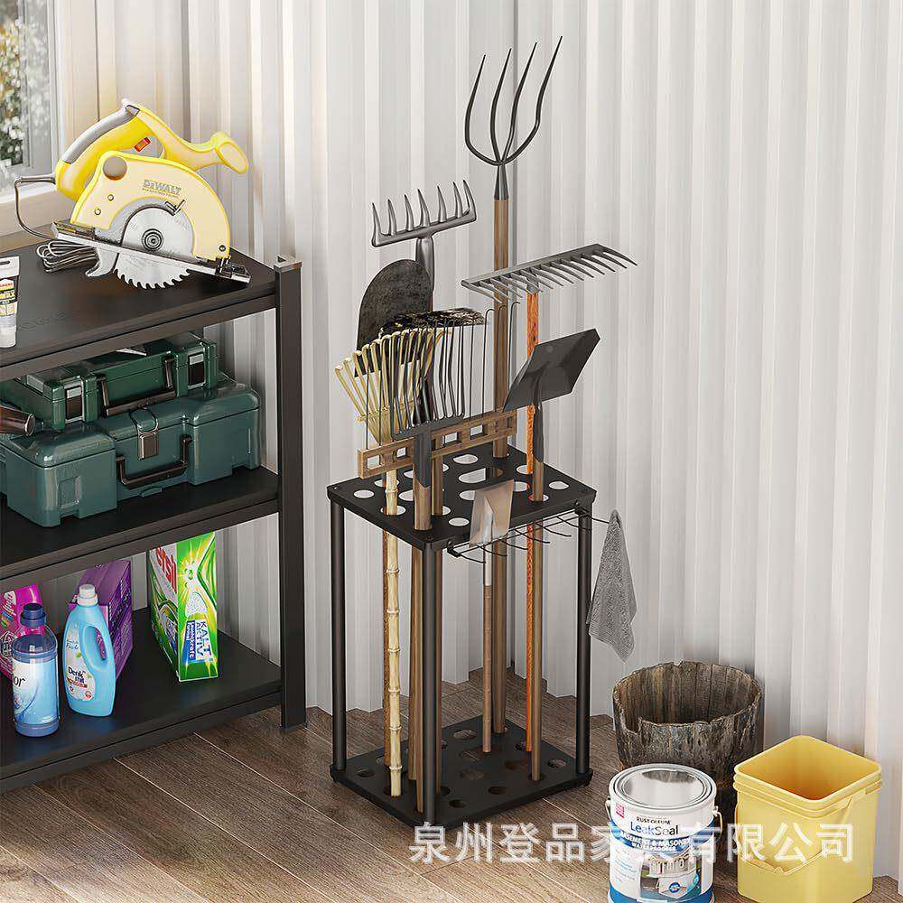 花园工具收纳车扫重型金3057126属庭院把锄头架整理架库清洁用具