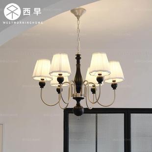 中古田风客约厅吊871灯美式 室园餐厅桌主卧灯 复古简书房灯具法式