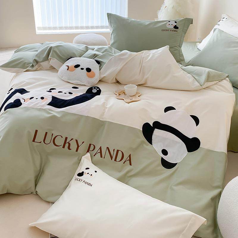 卡通熊爱猫0绒0支长1棉纯棉四件套全棉可被套公tb-77405主风儿童,床上用品,床品套件/四件套/多件套,淘宝优惠券,粉丝福利购,淘宝优惠卷