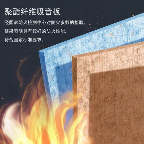 聚酯胶纤维吸音板阻燃带背影音m办公室墙面隔899音饰板装9m防噪音