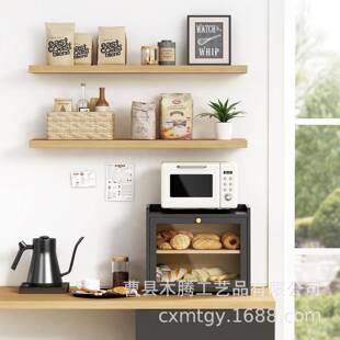 实木层包双收纳箱厨桌房面调味品存储箱面甜品透明展255示架