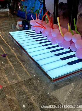 le地d钢琴砖灯重力体人感FDX应脚踩声户外防水七彩发发光音乐地板
