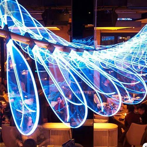 酒吧氛灯晶吊灯水296七彩装饰艺术灯售楼部沙盘吊灯前台围吧台饰