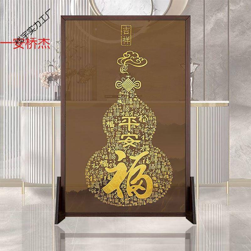 CL新式中简约实木屏风隔客136厅办公室家断用入户座进门房间遮挡