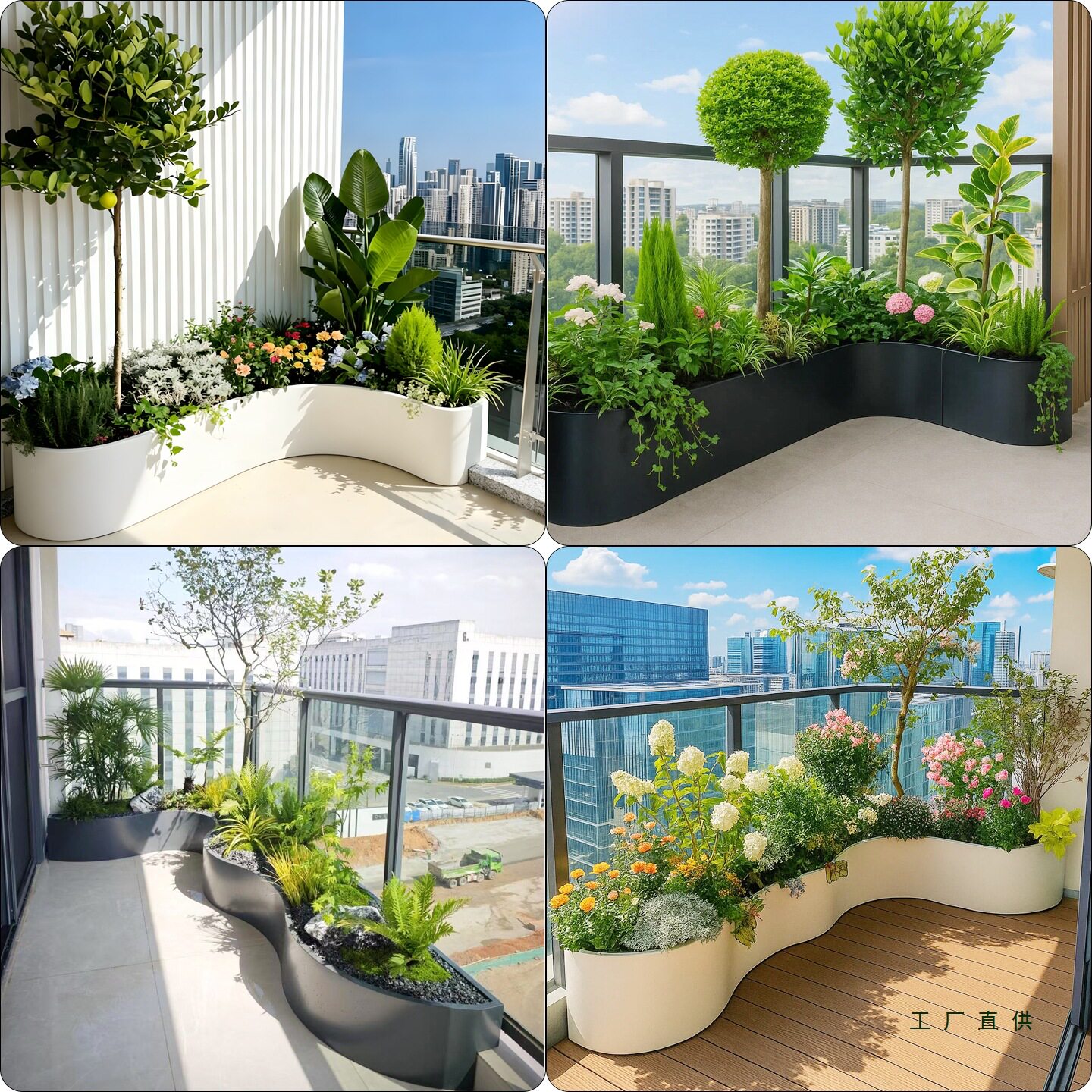定制不锈钢户外异形花箱