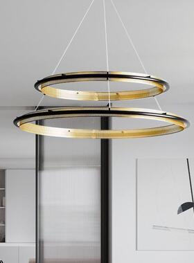 后现简约客厅灯极圆简别墅le代d铝材网吊508灯气艺术大圈餐厅卧室