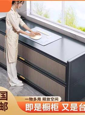 特厚厨OQB房置架加厚餐边物柜橱柜置物纳柜储物碗柜微落波炉烤箱