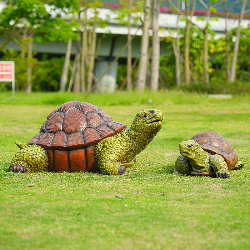 仿真乌院龟园林景观摆件玻璃钢塑雕外动物花园假JH-0134山水户池
