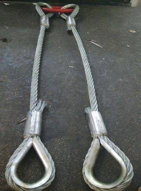 丝绳包t护套加索具22mm*6m保护套钢丝绳索具54344m组合钢吊索具