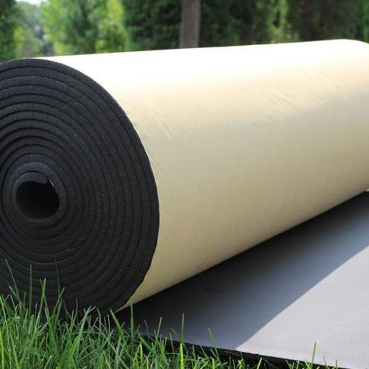 B2橡阻燃橡塑板黑色不干胶塑海绵板背橡塑保516温胶级棉自粘橡塑