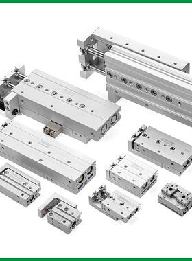 JHLS12列双作双轴用双活524塞杆气动滑台气缸m缸径12m行程10-系10