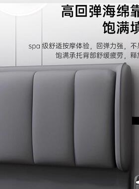 实木软包床头靠背落地超2ASV0款25新轻奢现波代网红超薄单屏买床