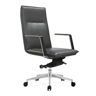 款设计师极简办公椅背理时尚电脑椅主管经白A198领高档皮艺椅高子