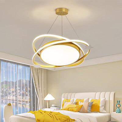 餐厅吊灯简约现代饭厅餐桌台卧轻644奢室灯2024年新款气大中山灯