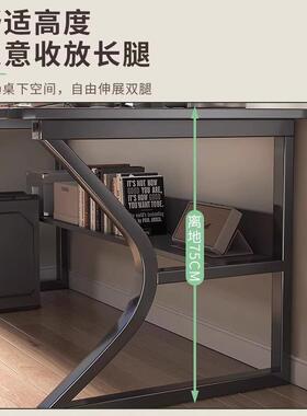 学电LQL脑桌室家用习桌子卧长方形简易出屋台式书桌工作台桌椅组