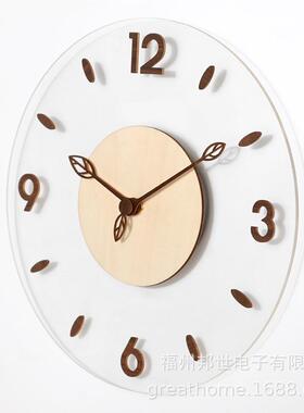 极简亚力克钟客透厅装饰创意明时钟挂墙简挂约现代时尚家用超RMB