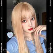 高档显白浅金色假女团长发洛自然全头日金常色可爱网红发丽塔cos