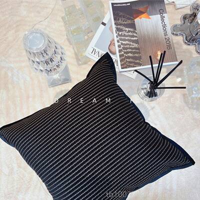 高档TEXD金REAM 黑系列轻奢抱枕套现 代简约沙发客厅垫靠靠枕可拆