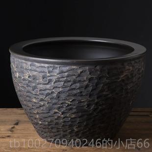 高档景德镇手工瓷陶庭院鱼缸大缸缸荷盆花水缸睡莲缸种树彷石缸金