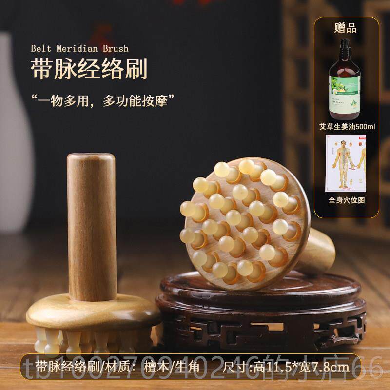高档牛角带经胆络刷肚子神燃器腹脂疏通按摩脉刷全身通用肝腿部筋