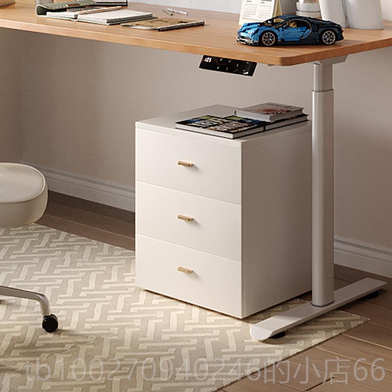 高档zow简约现代桌边柜家用卧室储物书床头柜移柜动多功能抽屉收