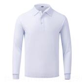 正品 纯色团体 广告文化衫 工作服定制长袖 领刺绣印衣l翻goo男女同款