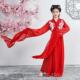 正品 戏 子红中国舞古长装 水舞袖 舞蹈服女童儿童古典色粉色演出服袖