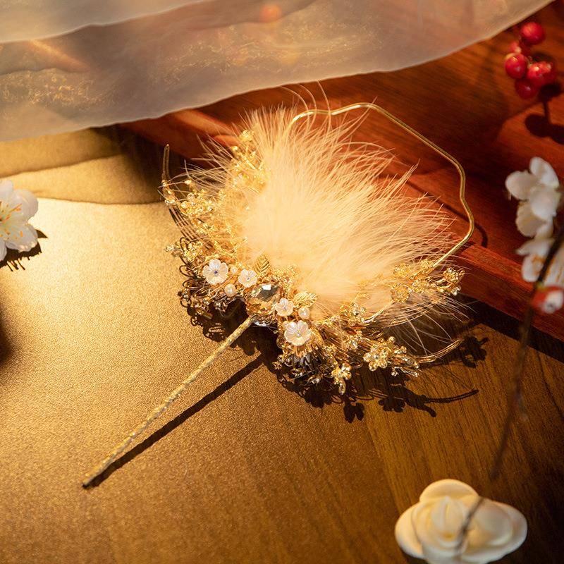 洛你羽秀禾扇迷扇道子巴掌扇晨袍型拍照婚礼具SP-265洛造古风小巧