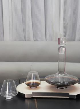 代简约高档透玻璃红酒醒柜酒器摆件餐厅酒客厅软装家明居装饰1109