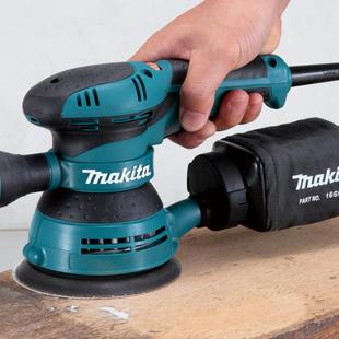 Ma0kita牧田4盘式 轨道砂光机B盘YLIO541木工圆砂纸打磨抛光机M920