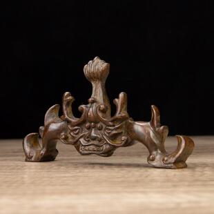古收藏龙头笔架笔搁仿文古型号3工玩艺做工家居房用毛品摆件
